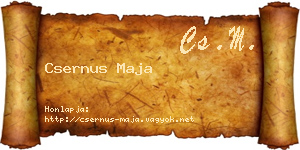 Csernus Maja névjegykártya